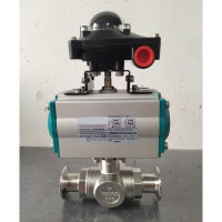 HiZHG 气动球阀；型号:DN25气动球阀；材质:SUS304/PTFE，PN16
