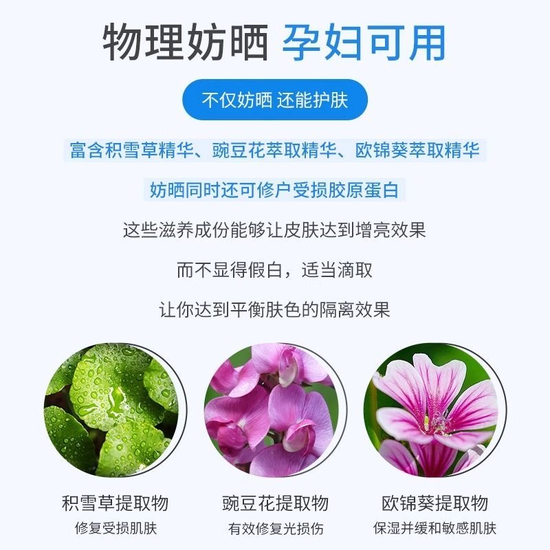 FANCL芳珂 物理防晒隔离乳防水无添加丰盈透亮肤甘油防晒乳60ml 2027年3月到期高清大图