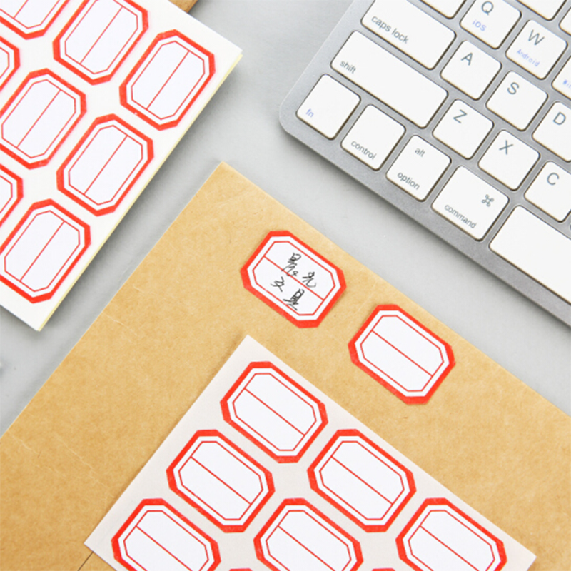 晨光mg文具红色2534mm90枚自粘性标签标贴不干胶标签贴纸9枚张yt1110