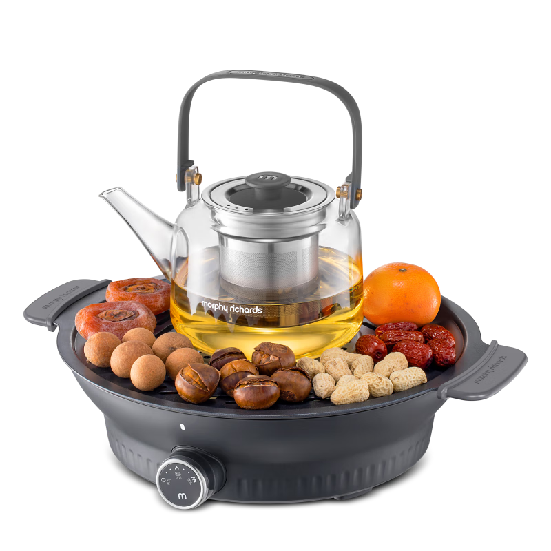 摩飞电器0.65L全玻璃养生壶电陶炉煮茶器煮茶炉多功能围炉煮茶黑茶花茶泡茶蒸茶器MR6083