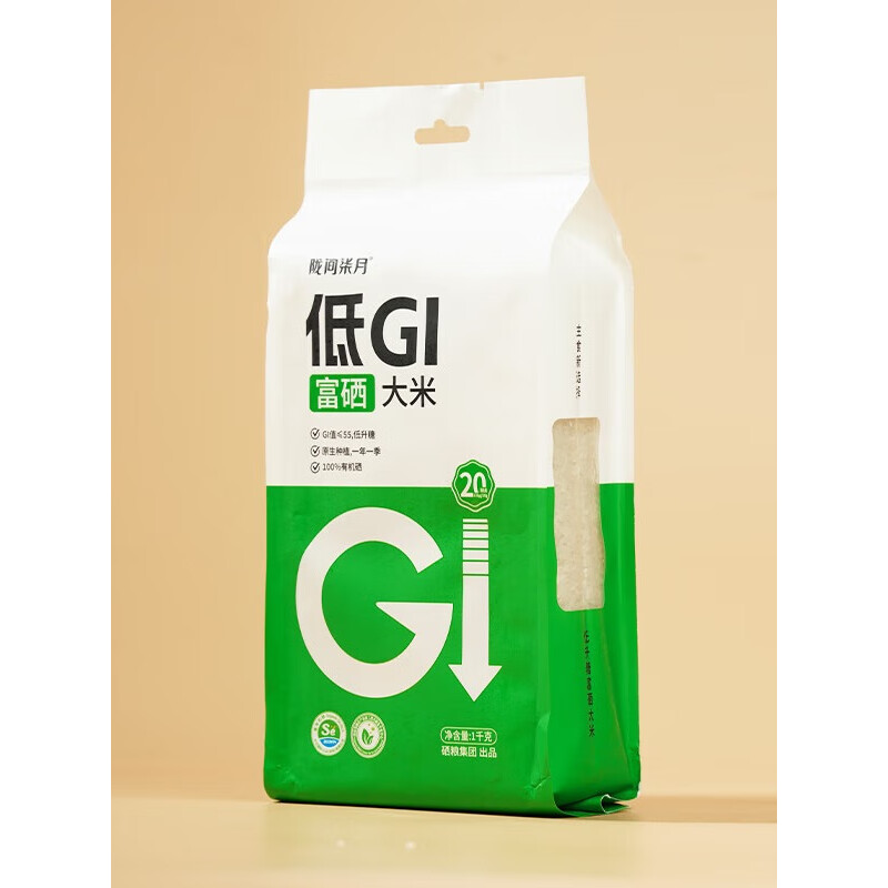 陇间柒月 低升糖富硒大米1kg 11T1000B01高清大图