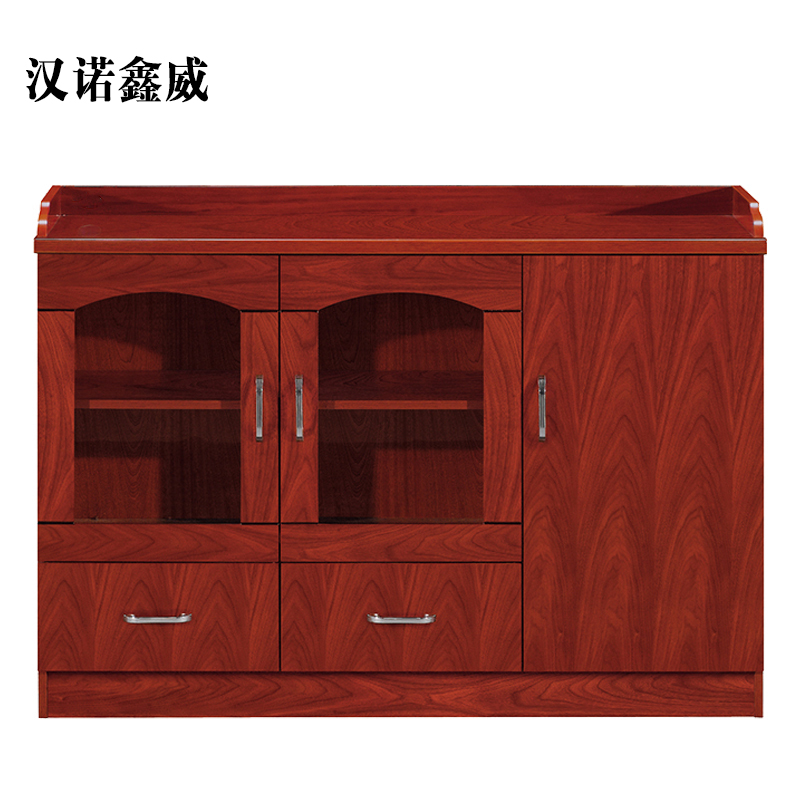 汉诺鑫威胡桃色餐边柜简约茶水柜三门1200*400*860[工厂现做 7天内发货]高清大图