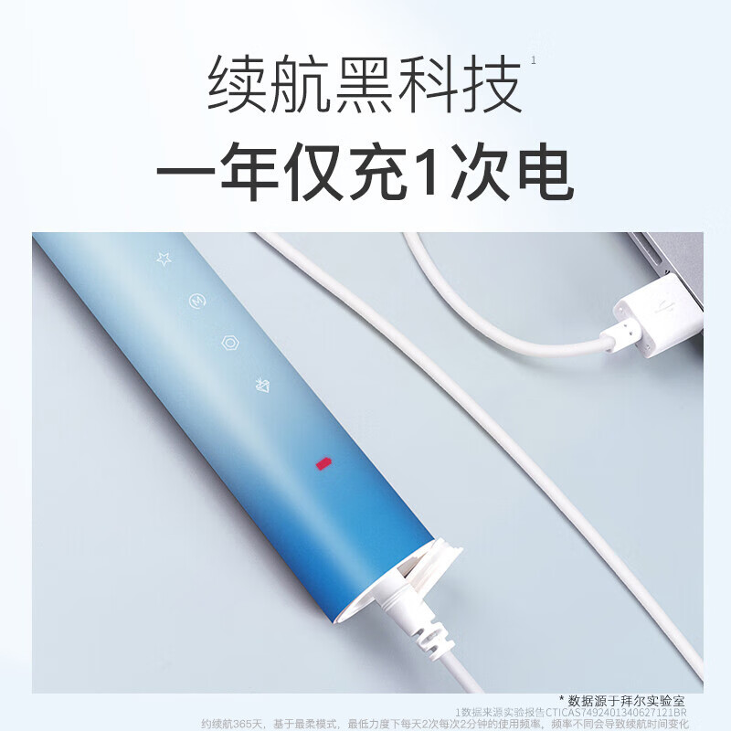 拜尔X3/X304 电动牙刷 成人声波震动充电深度清洁软毛自动牙刷送女友情侣套装 樱花礼盒高清大图