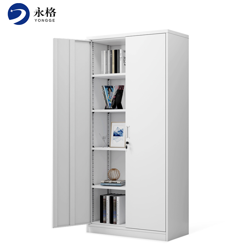 永格财务室文件柜铁皮柜档案办公资料柜子钢制储物柜带锁四层凭证柜