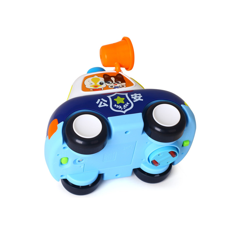 汇乐玩具(HUILE TOYS)儿童玩具警车汽车宝宝仿真电动音乐1-3岁男孩万向车遥控车698