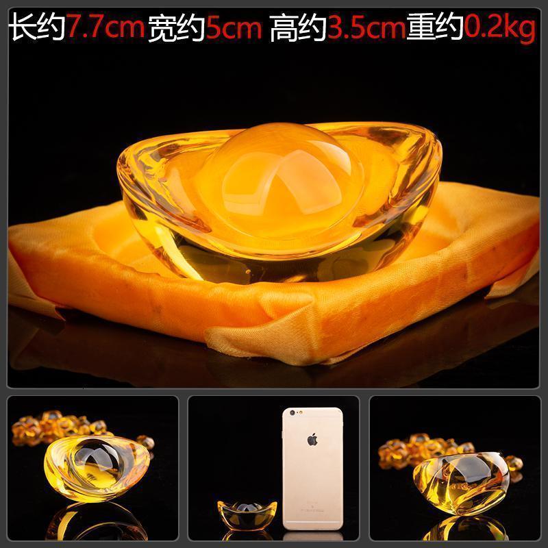 家柏饰(CORATED)水晶金元宝摆件 琉璃家居装饰工艺品小号金万两高清大图