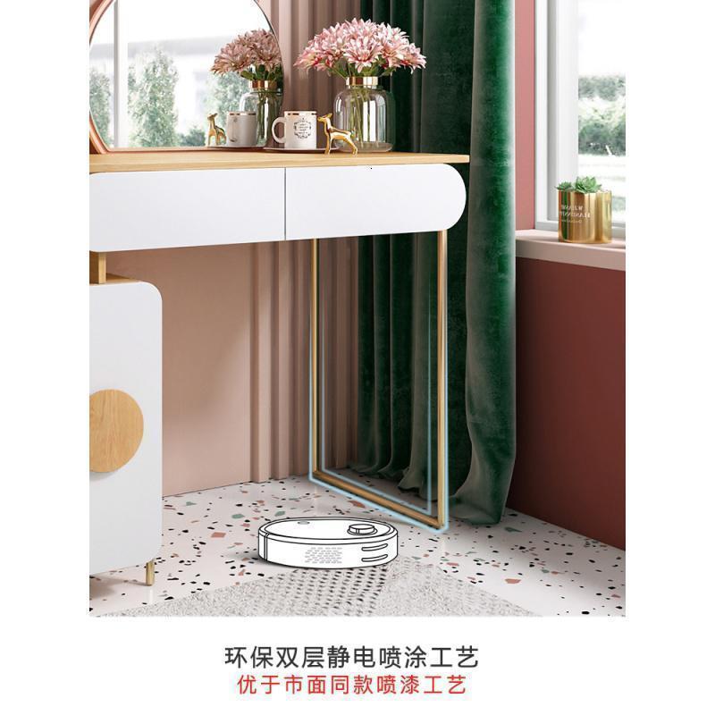 森美人北欧轻奢卧室小型化妆台桌现代简约风梳妆台桌收纳柜一体高清大图