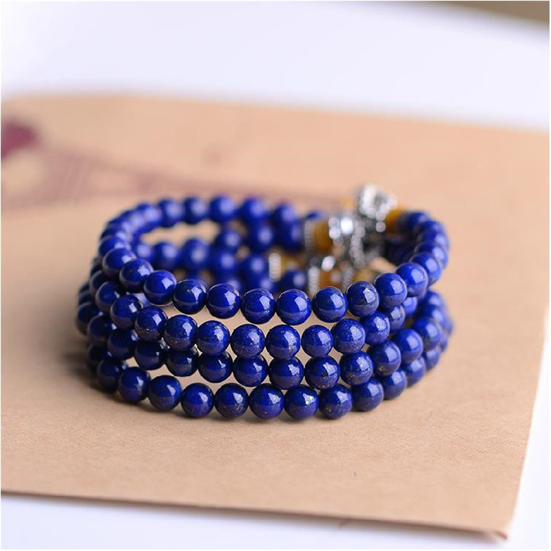 青金石手串虎眼石配饰手链多层手饰品男女款手环送女朋友七夕情人节