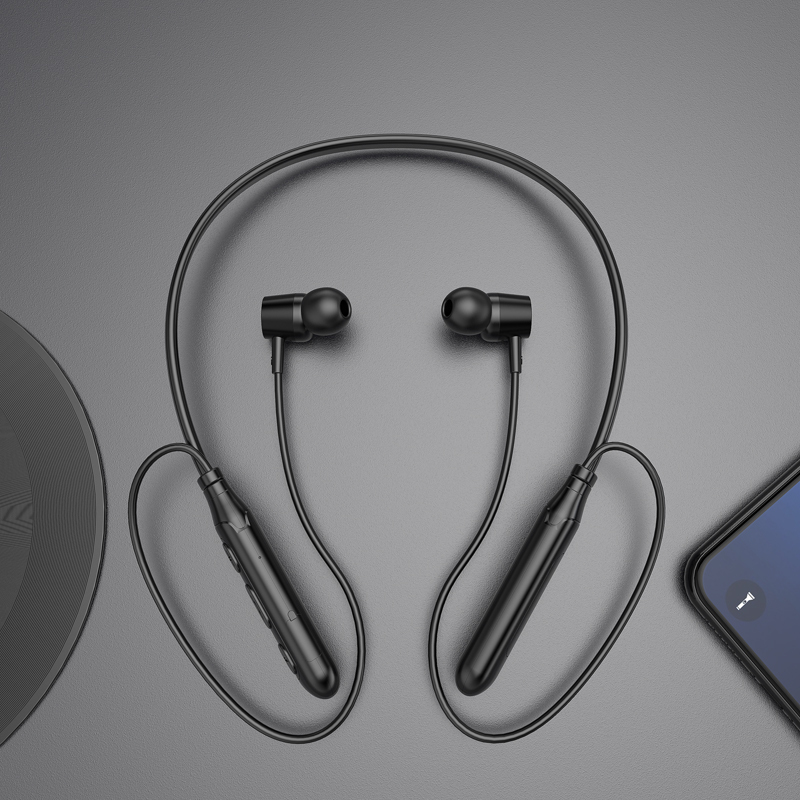墨一运动蓝牙50蓝牙耳机无线入耳式挂脖颈挂式双耳跑步磁吸防水耳塞