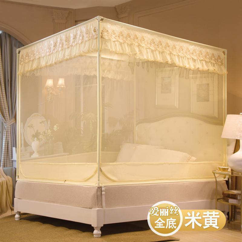 新款拉链公主风蚊帐家用1.8m床2米儿童防摔防床加厚1.5m蒙古包_380高清大图