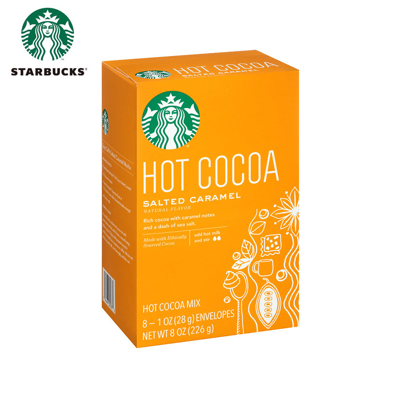 [醇香焦糖味]星巴克(Starbucks)焦糖味热可可粉 巧克力冲饮 226g/盒 冲调饮品 进口食品 美国进口