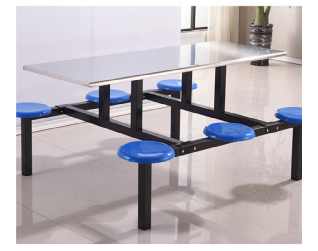 铜林玻璃钢不锈钢四人位六人位八人位餐桌TL-0025 六人位不锈钢