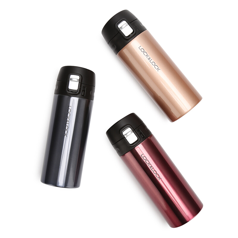 乐扣乐扣(lock&lock)新菲特保温杯 水杯 杯子 LHC3219SPG 304不锈钢(400ml)宝石蓝色高清大图