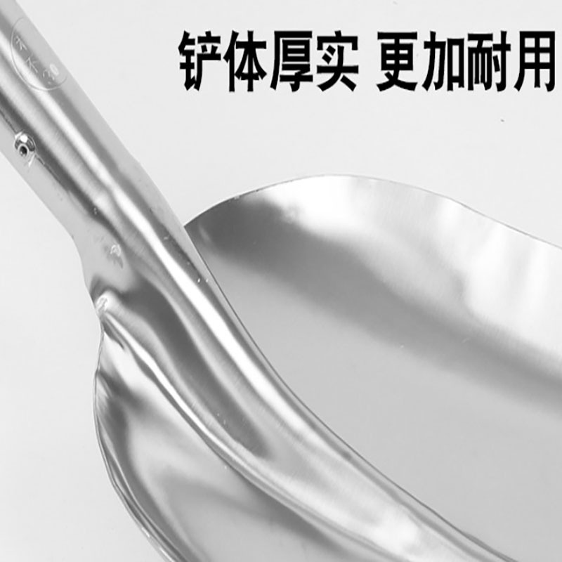不锈钢木直柄小方铲柄长约120cm铲宽20cm