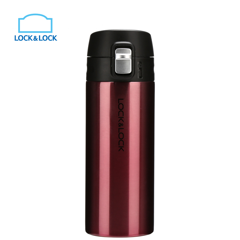 乐扣乐扣(lock&lock)菲特保温杯 水杯 杯子弹跳杯盖304不锈 LHC3219RBR(400ml)红色