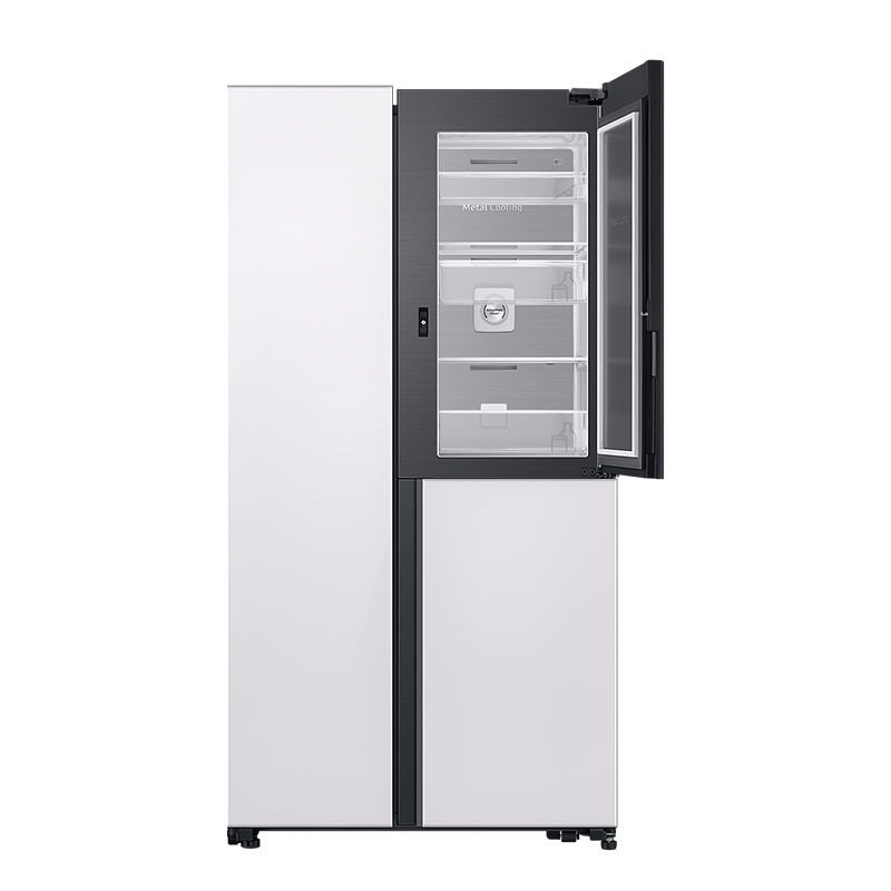 三星(SAMSUNG)RH62A50E71L/SC 648升金属匀冷 白色玻璃面板大容量风冷无霜对开三门双开门冰箱