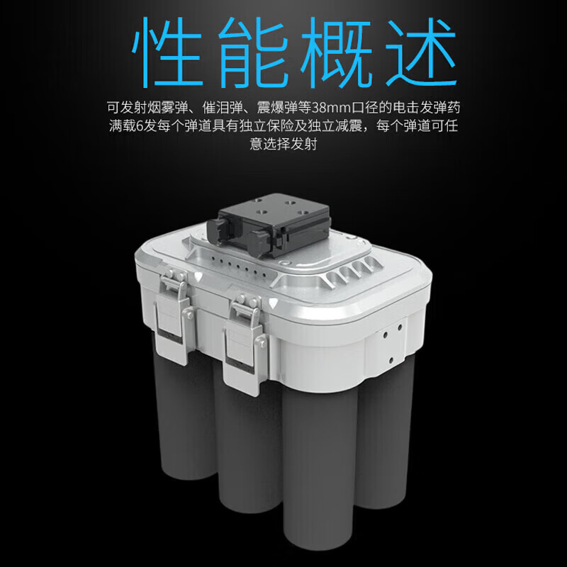 SOZYIN数智元 38mm发射器LSP386P-400 满载6发减震稳定 适配大疆 DJI 经纬M400行业无人机高清大图