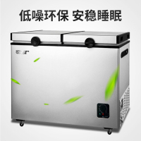 SAST 冷柜商用家用单温小冰柜卧式双门双温柜顶开门冷藏冷冻转换柜母乳冰箱BCD-142