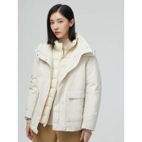 [1件4折价:450,可叠加199减30]MECITY女装冬季新款时尚二件套连帽插肩袖短款羽绒服女