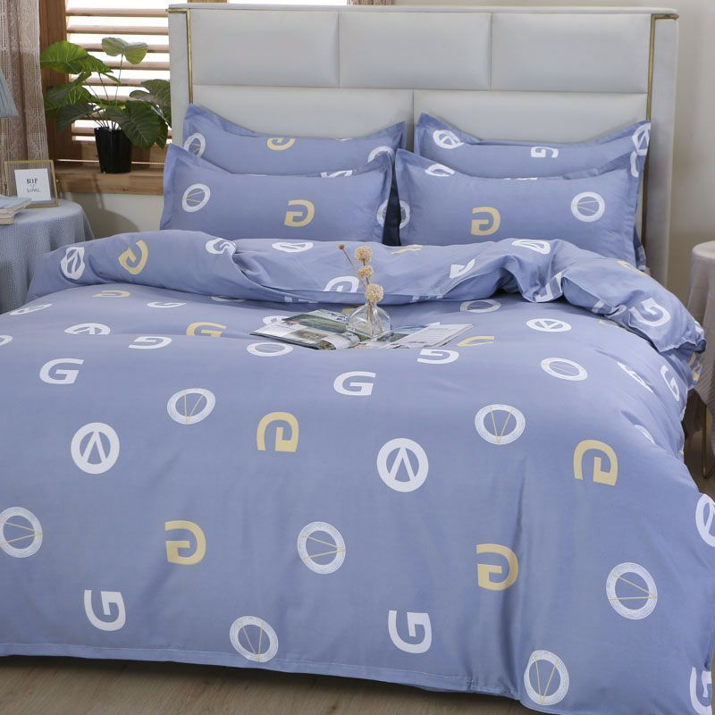 磨毛布料被套单件150x200x230被单单人床学生宿舍秋冬被罩 摩斯密码灰 200x230cm厚款被套