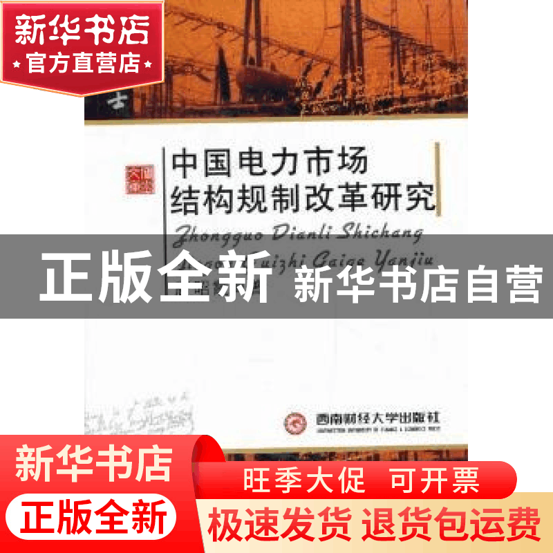 正版 中国电力市场结构规制改革研究 唐昭霞著 西南财经大学出版图片