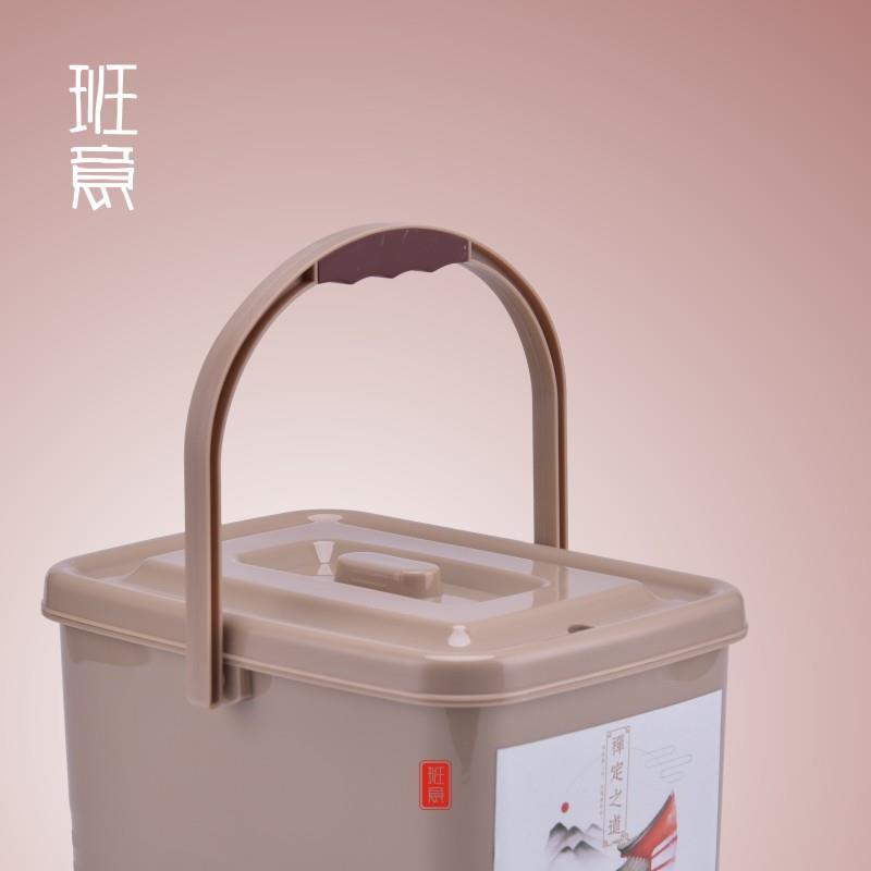 星星(6.5L茶水桶) 茶桶茶渣桶塑料废水桶功夫茶具配件茶台垃圾桶茶盘排水桶小茶水桶