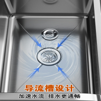 如华福禄不锈钢拖把池长方形加高拖布池墩布池家用阳台洗拖布水槽