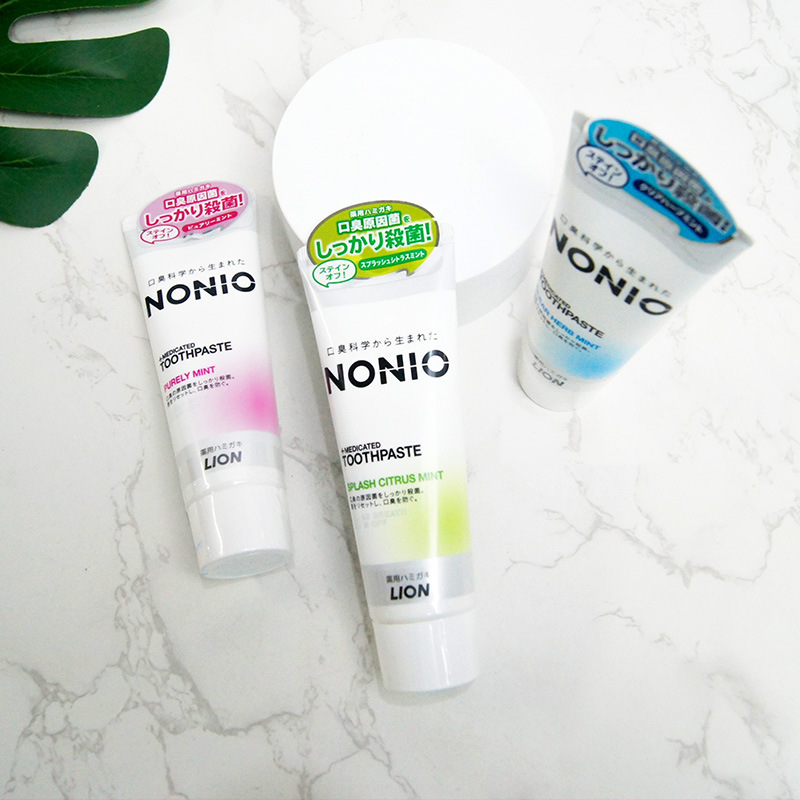 日本原装进口狮王NONIO清新口气牙膏清新薄荷亮白护齿130g