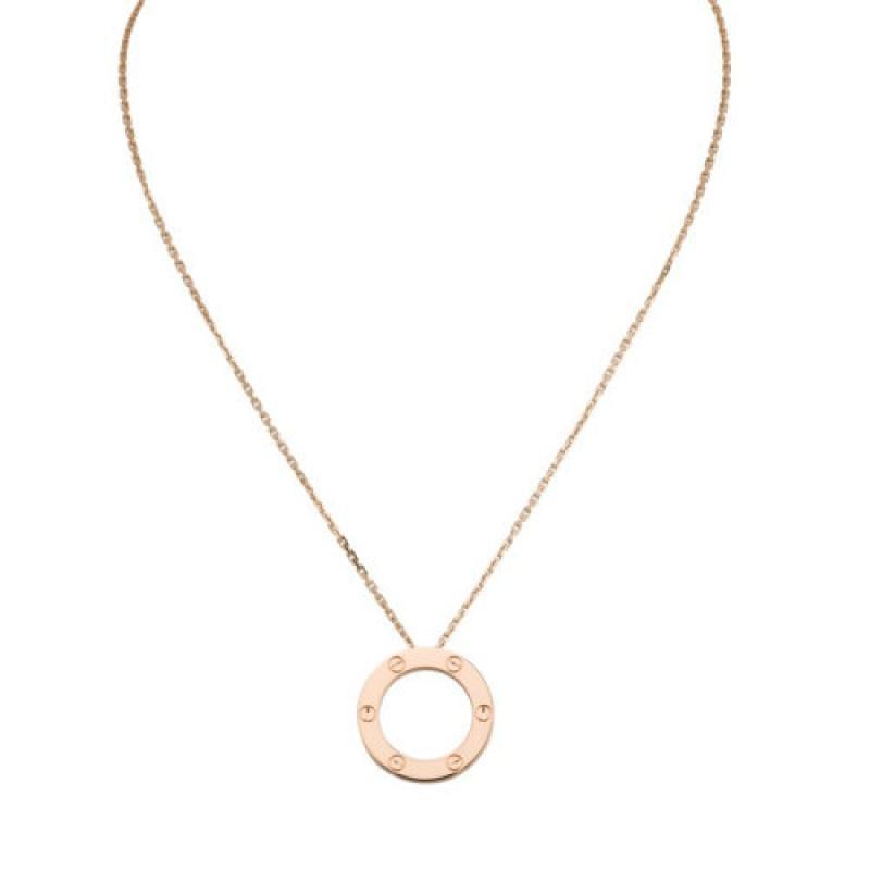 cartier卡地亚经典love18k金玫瑰金项链b7014400视频