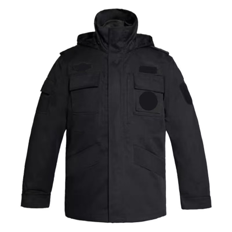 路安保安检服棉大衣带贴牌件高清大图