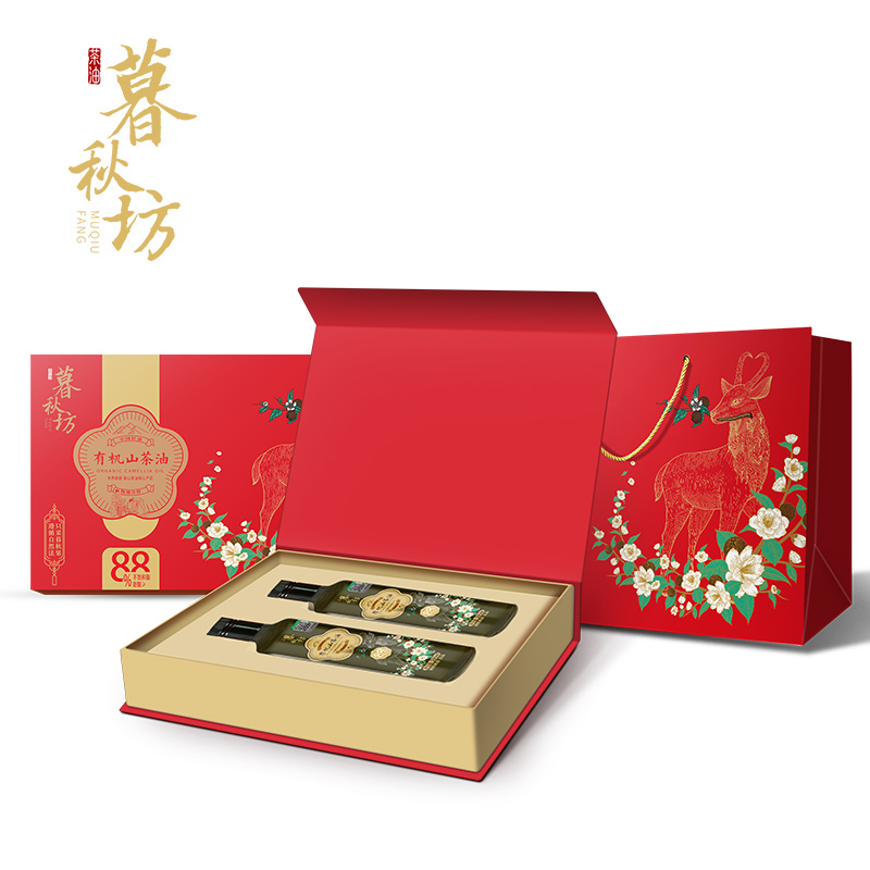 陇间柒月 暮秋坊有机山茶油 礼盒装500ml*2HC高清大图