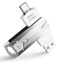 DM 128GB Type-c USB3.0 U盘 法师PD098系列 安卓手机扩容电脑优盘两用车载高速u盘