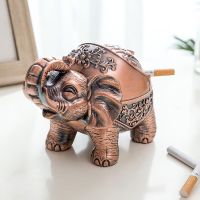 欧式复古烟灰缸家用创意个性防风带盖大号球型烟灰缸防摔烟灰缸