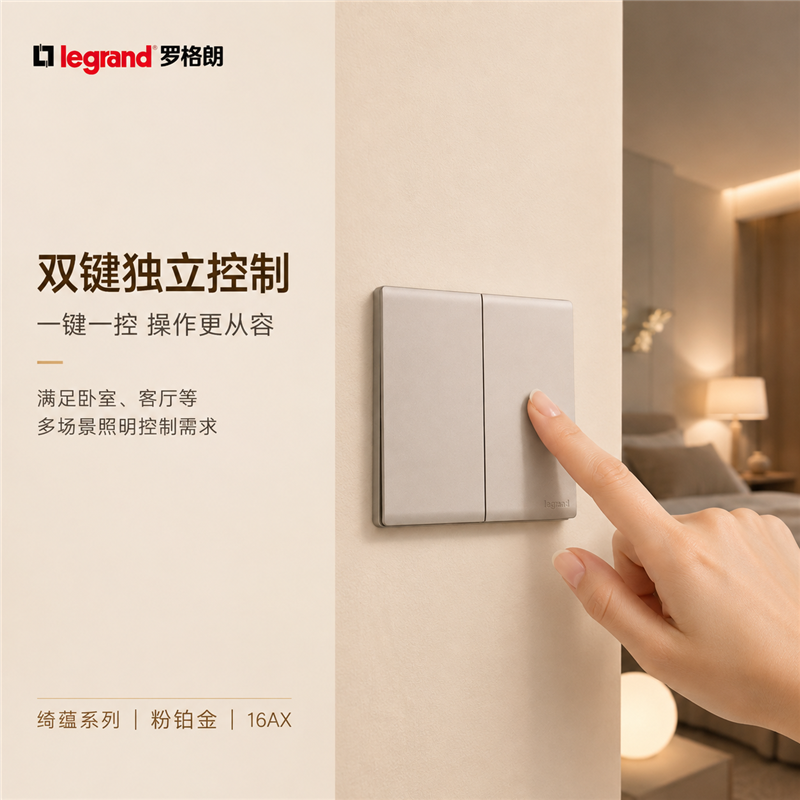 罗格朗/LEGRAND 二位单控开关 F6C/32/1/2C 个高清大图