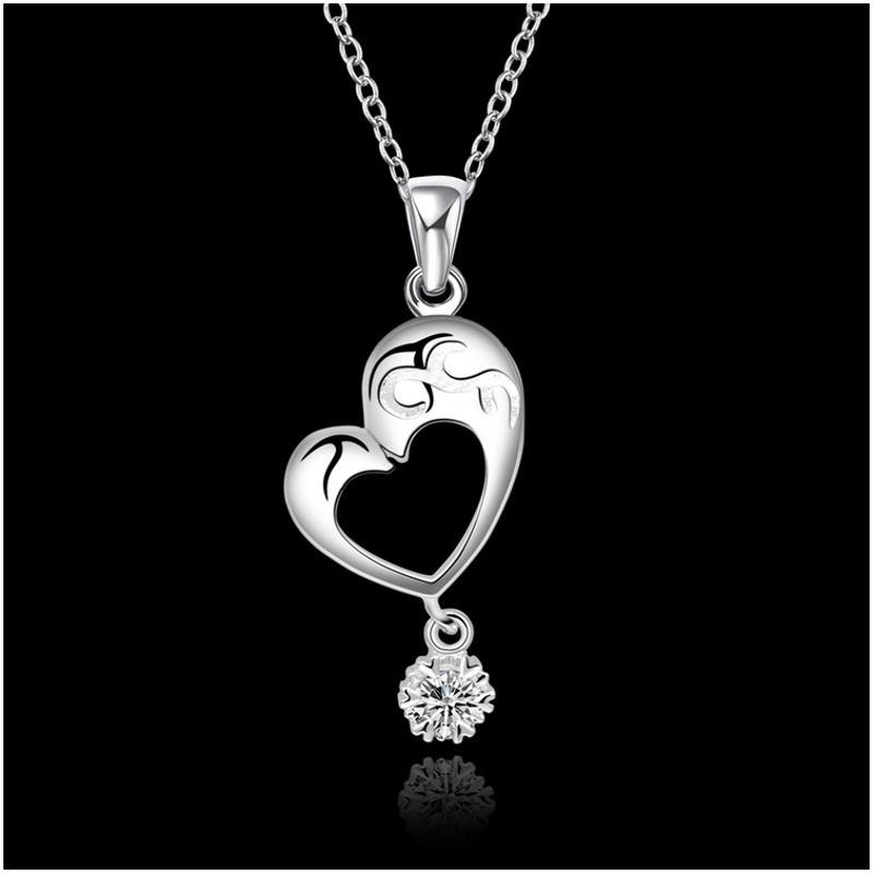 N588 Women Silver Necklace 镀925纯银女项链日韩版锁骨链潮人送女朋友七夕情人节礼物