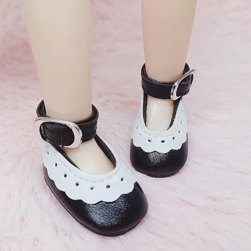 30厘米芭比娃娃帆布鞋平底鞋12寸6分bjd娃娃绑带帆布鞋换装鞋配件白色