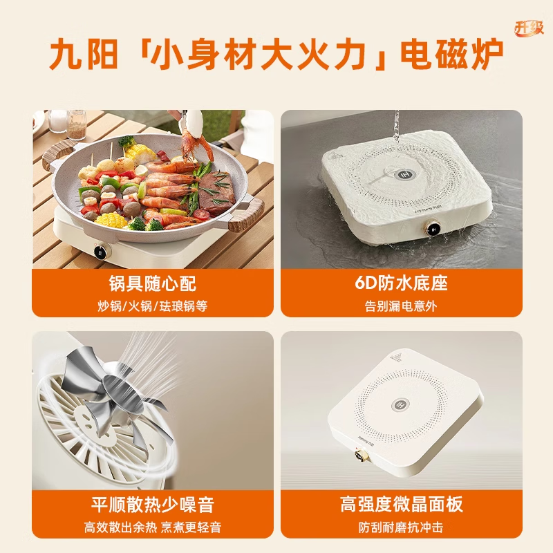 九阳(Joyoung) 电磁炉 小型家用火锅炒菜锅一体 迷你家用电磁炉 C22S-N532-A4高清大图