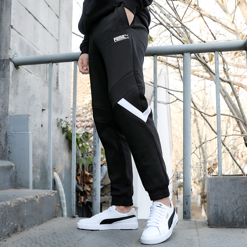 PUMA彪马运动裤男2021春季新款收口小脚裤休闲长裤针织裤子531336