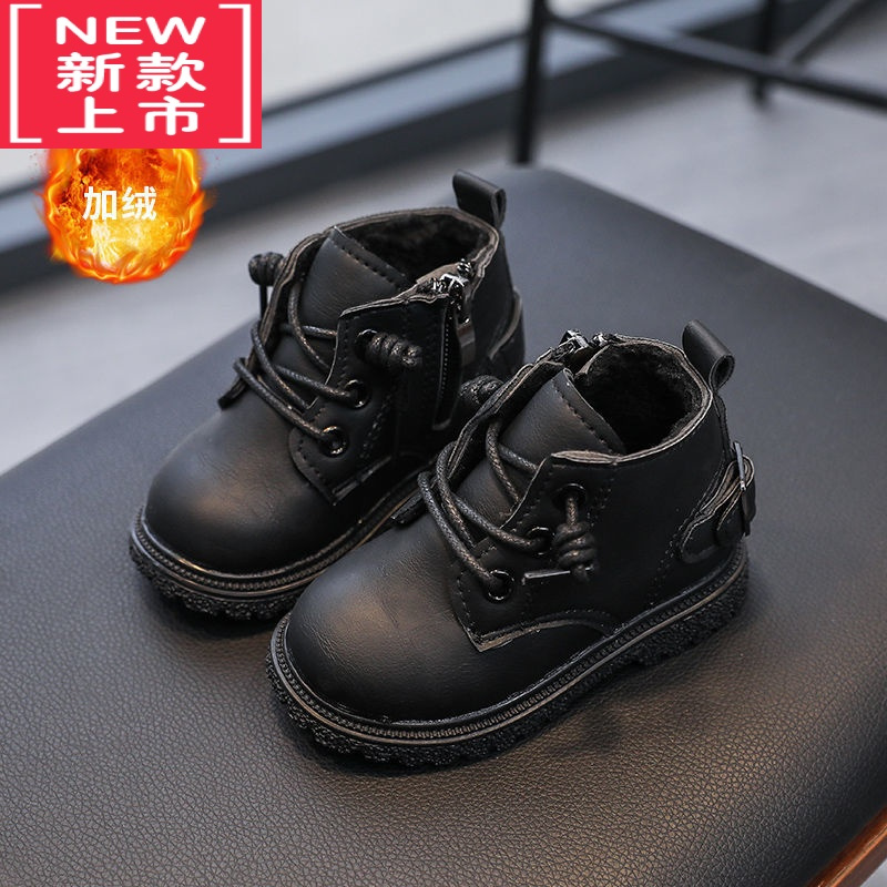 可莉允婴儿鞋小童马丁靴2021秋冬加绒软底学步鞋男短靴儿童靴子女宝宝鞋