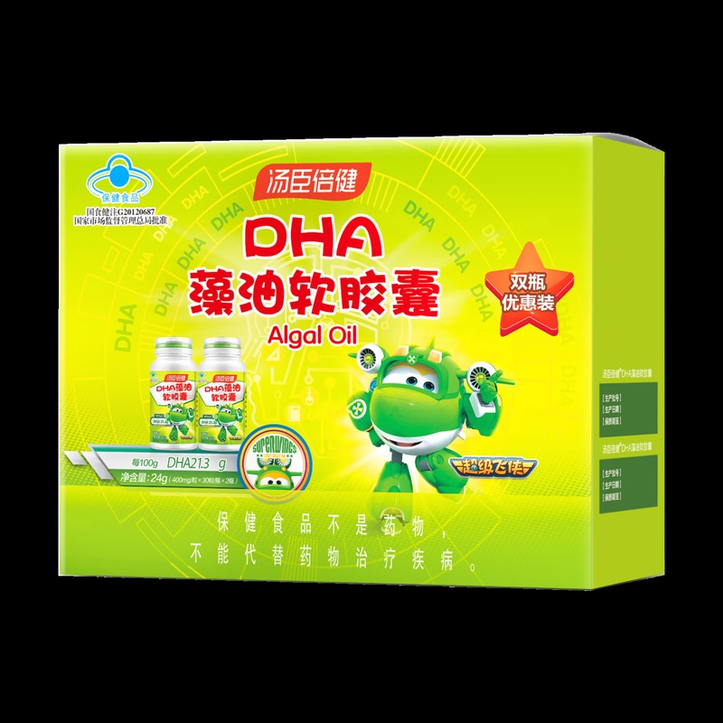 汤臣倍健 DHA藻油软胶囊 优惠装(30粒×2) 超级飞侠装高清大图