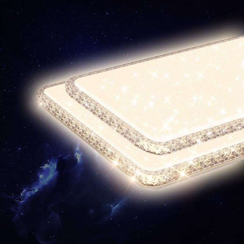 美的轻奢水晶客厅灯大气现代简约Ra98护眼LED吸顶灯客厅主灯现代餐厅卧室全屋中山灯具全光谱吸顶灯图片