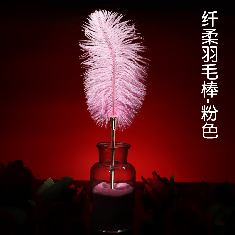 情趣用品sm成年人用品夫妻床上助爱玩具羽毛棒代批发厂家一手货源 SM-纤柔羽毛棒粉色 默认尺码