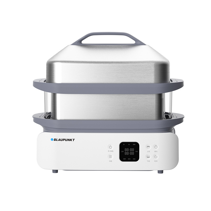 蓝宝(BLAUPUNKT)电蒸锅不锈钢蒸锅电煮锅家用多功能锅智能预约蒸炖一体煮蛋器蒸包子炖锅BP-ZG06!