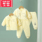 可莉允新生婴儿保暖棉衣服冬季套装宝宝冬装加厚夹棉分体袄裤秋冬款棉服