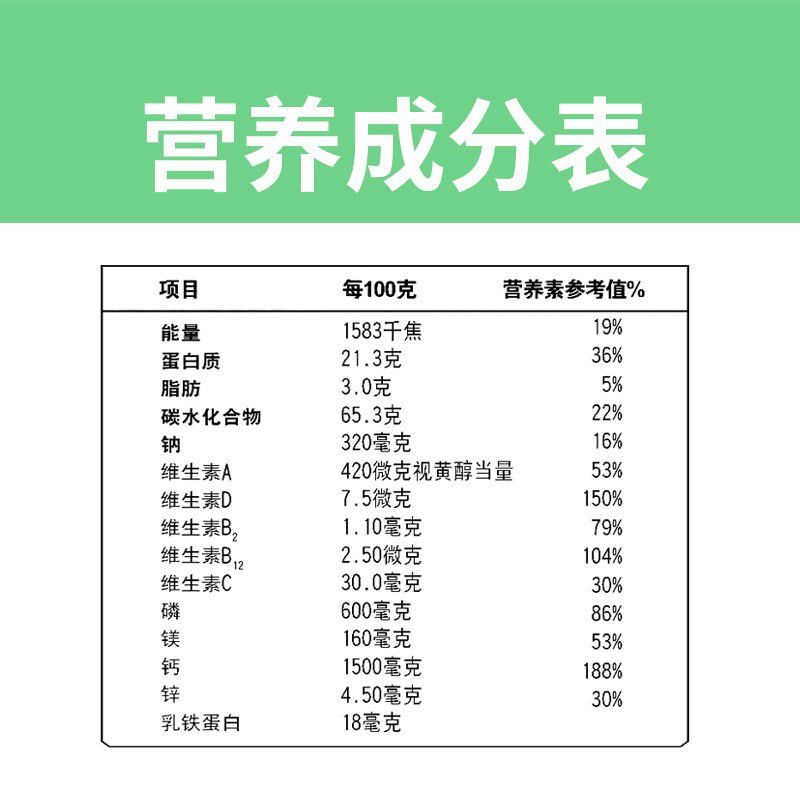 蒙牛金装女士高钙高铁奶粉400g