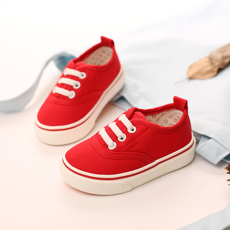 促销芭芭鸭儿童帆布鞋男童鞋小白球鞋单鞋女童休闲鞋宝宝布鞋春5109
