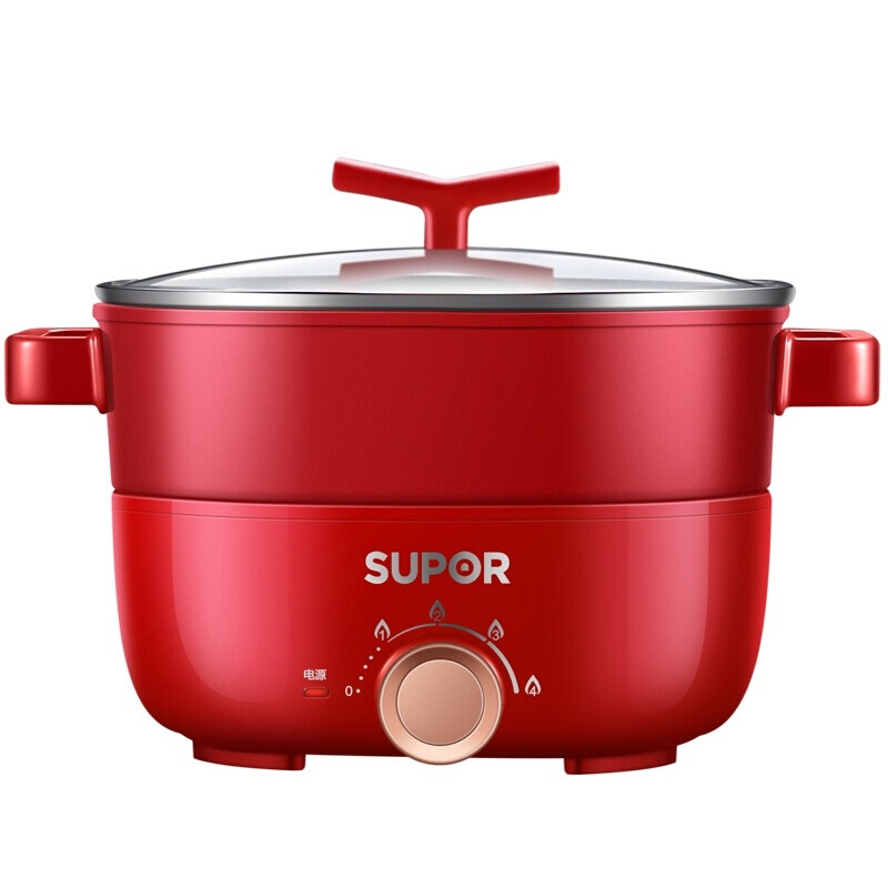 苏泊尔(SUPOR)H2222FK621 3L多用途锅电火锅多功能家用电煮锅电炒锅电热锅(配蒸笼) 单位:个