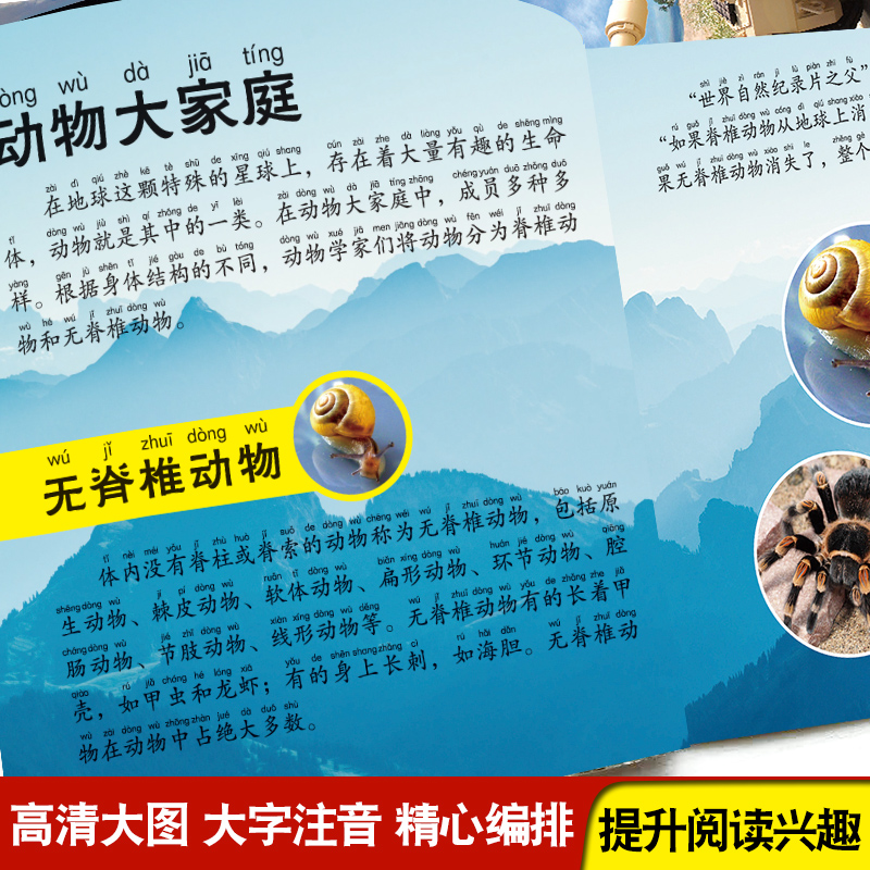 [醉染正版]动物百科大全书小眼睛看世界大百科注音版科学启蒙认知绘本中国少年儿童读物3-6-8-9-10岁小学生课外阅读书高清大图