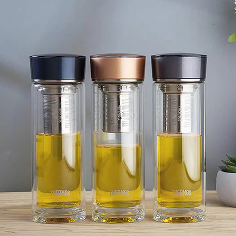 膳魔師玻璃杯400ml双层茶水分离水杯TCGE-400(随机发货)高清大图