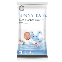 SunnyBaby自营芯柔亲肤干爽纸尿裤XL码加大号(12kg以上)6片试用装透气轻薄新生儿婴儿尿不湿纸尿裤